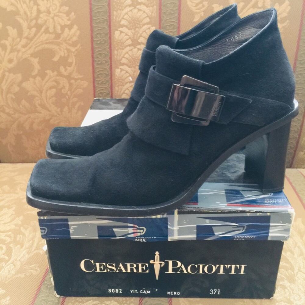 CESARE PACIOTTI Suede Booties 37.5 EU Fits 7.5-8 US